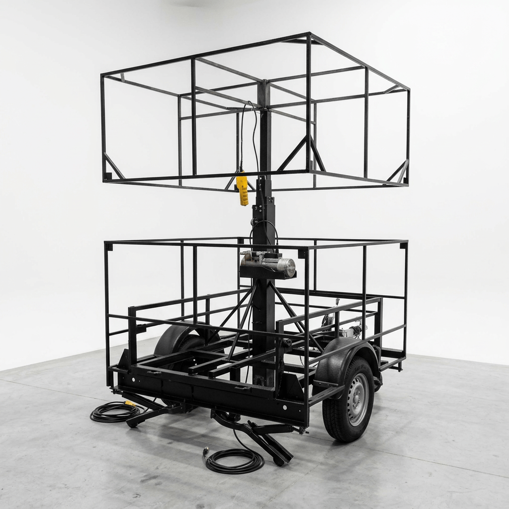 Stalen structuur — detail frame en hefmechanisme
