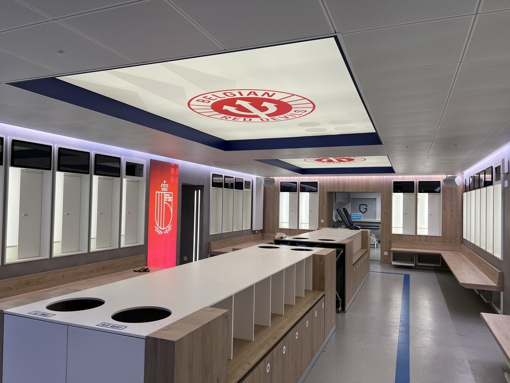 Branding dressing rooms — Rode Duivels corridor