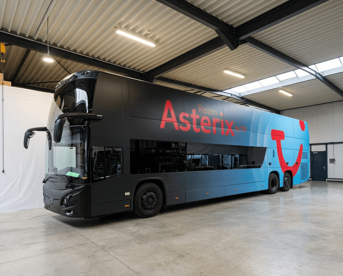 Productiebus Bestemming X — wrap applicatie